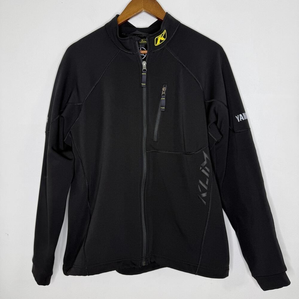 Klim Jacket Mens Large Black Softshell Yamaha Logo Full Zip Motorcycle Riding